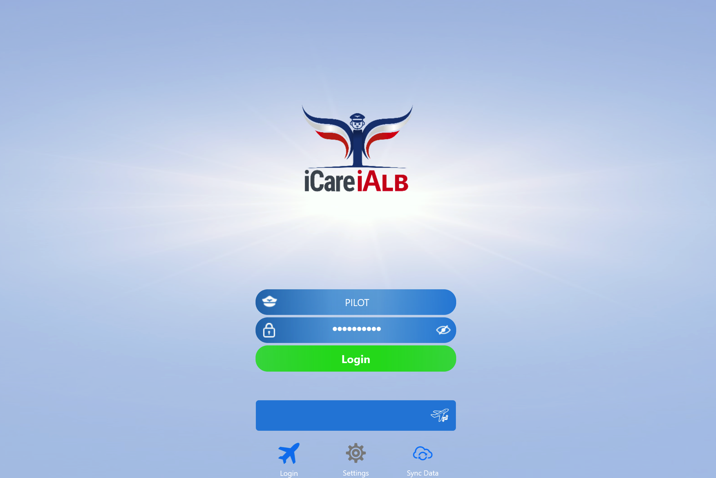 screenshot of Aircraft management system